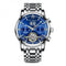 Steel Strap with Blue Dial