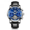 Leather Strap with Blue Dial
