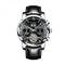 Leather Strap with Black Dial