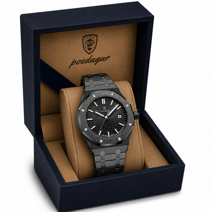 Poedagar RoyalKing All Black® Watch - with box